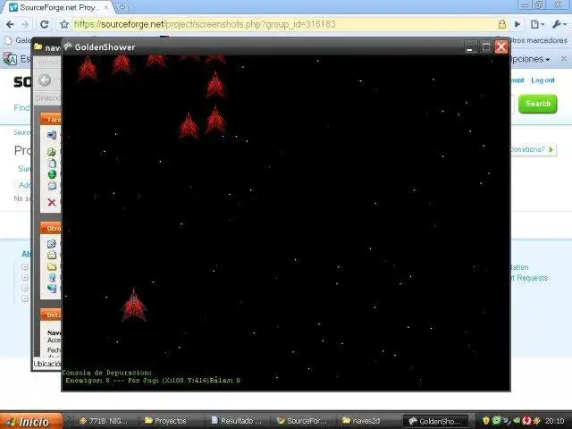 Download de webtool of webapp Proyecto Juego de Naves 2D om online onder Linux te draaien