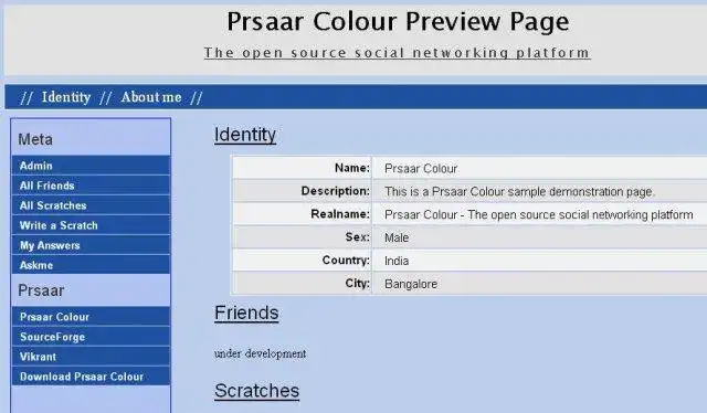 웹 도구 또는 웹 앱 다운로드 Prsaar 소셜 네트워킹 플랫폼