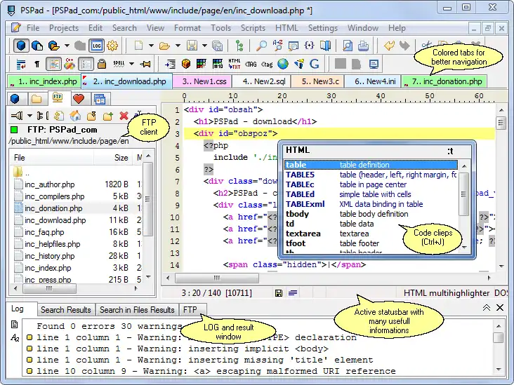 Baixe a ferramenta web ou aplicativo web PSPad