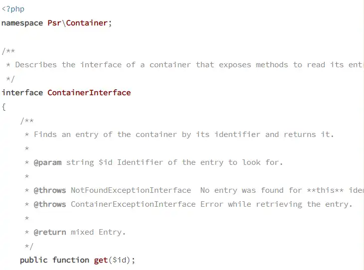 Mag-download ng web tool o web app PSR-11 Container interface