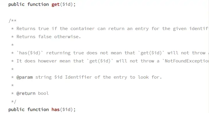 Download web tool or web app PSR-11 Container interface