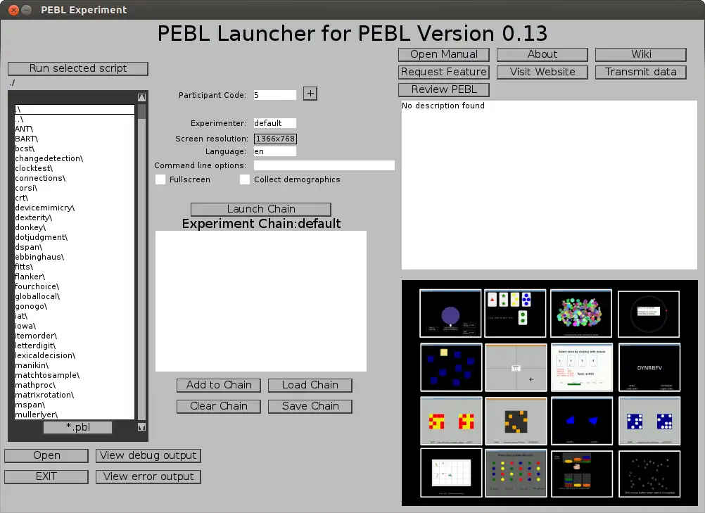 Télécharger l'outil Web ou l'application Web Psychology Experiment Building Language