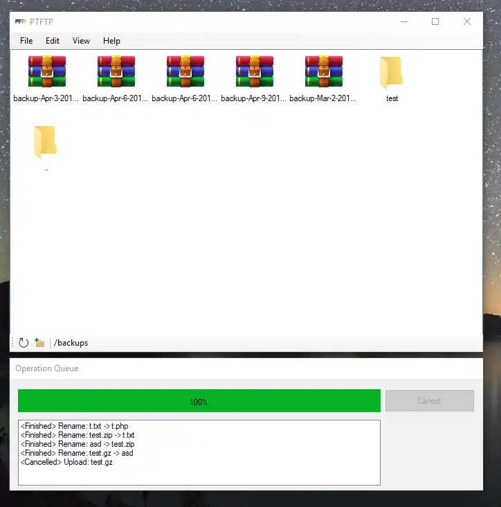Download web tool or web app PTFTP