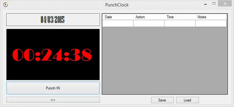 Download web tool or web app PunchClock