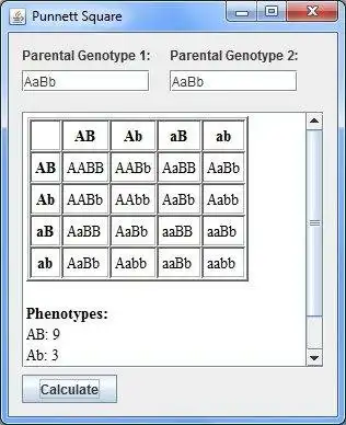 Mag-download ng web tool o web app Punnett Square Caclulator