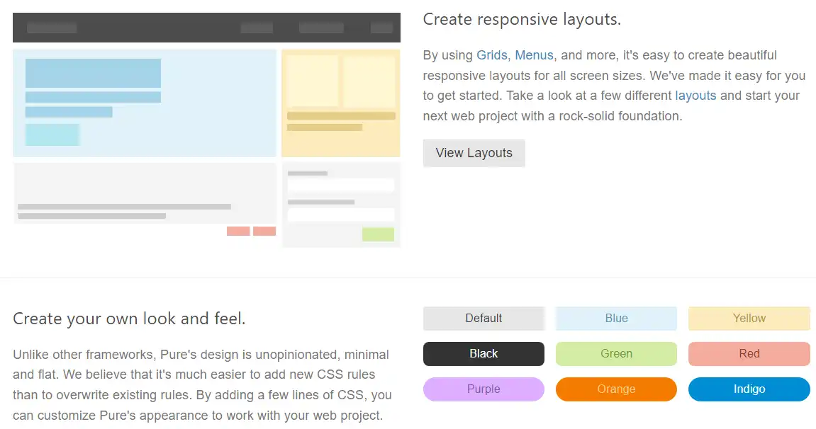 Download web tool or web app Pure.css
