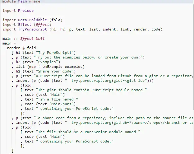 웹 도구 또는 웹 앱 purescript 다운로드