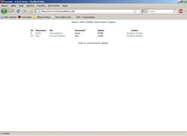 Download web tool or web app Pureweb pure-ftpd admin