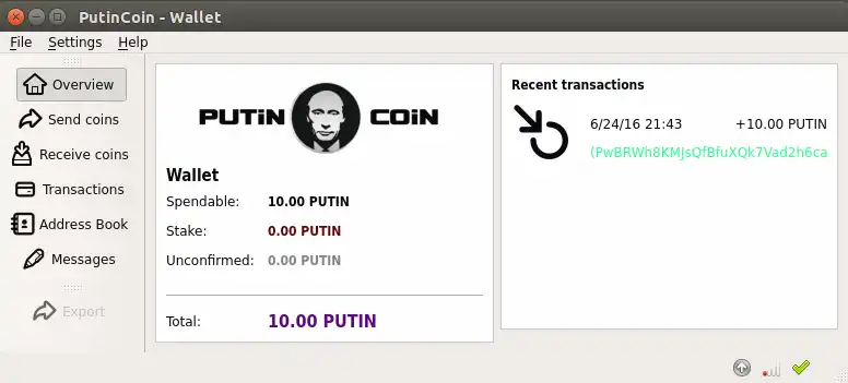 הורד כלי אינטרנט או אפליקציית אינטרנט PutinCoin