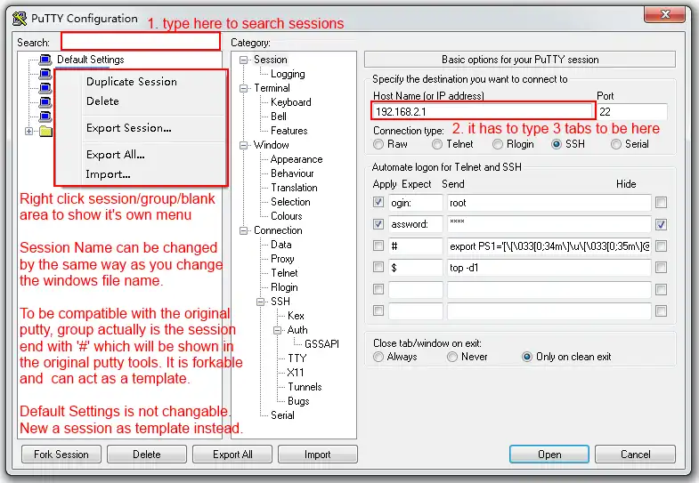 Muat turun alat web atau apl web putty-nd