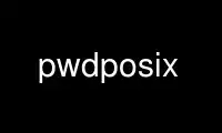 Run pwdposix in OnWorks free hosting provider over Ubuntu Online, Fedora Online, Windows online emulator or MAC OS online emulator