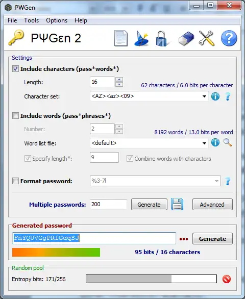 Download web tool or web app PWGen