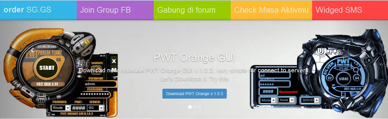 Download web tool or web app PWT Orange GUI