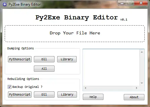 Descărcați instrumentul web sau aplicația web Py2Exe Binary Editor