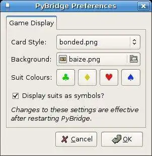 Web ツールまたは Web アプリ PyBridge をダウンロード - Linux で実行できる無料のオンライン ブリッジ ゲーム