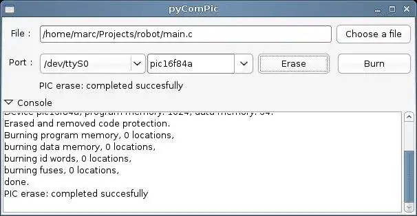 Unduh alat web atau aplikasi web pyComPic untuk dijalankan di Linux online