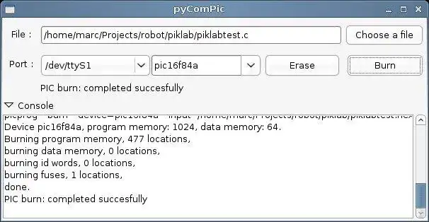 Download de webtool of webapp pyComPic om online onder Linux te draaien