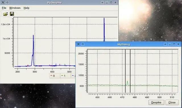 Descargue la herramienta web o la aplicación web PyDespike para ejecutar en Linux en línea