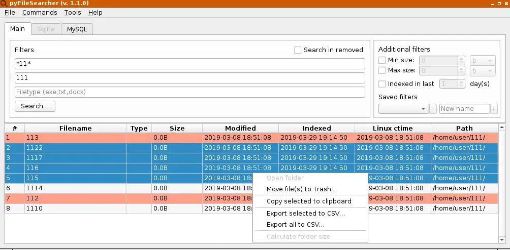 Descargue la herramienta web o la aplicación web pyFileSearcher