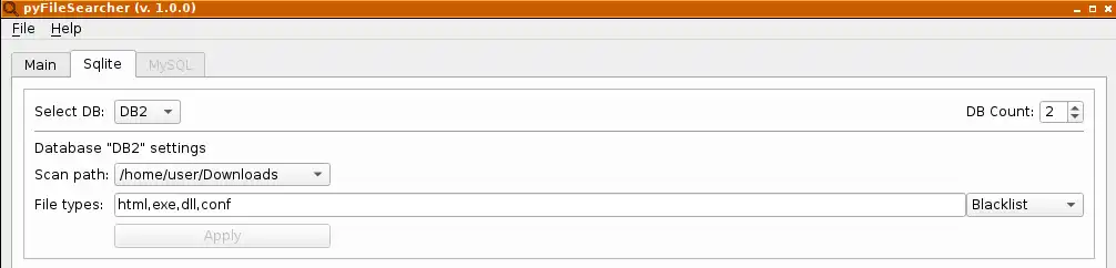 Muat turun alat web atau aplikasi web pyFileSearcher