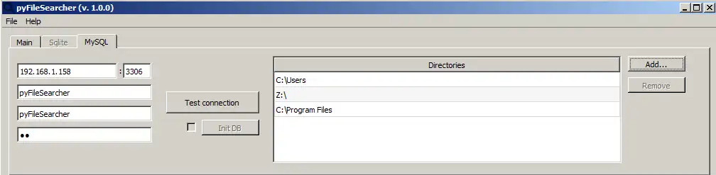 Muat turun alat web atau aplikasi web pyFileSearcher