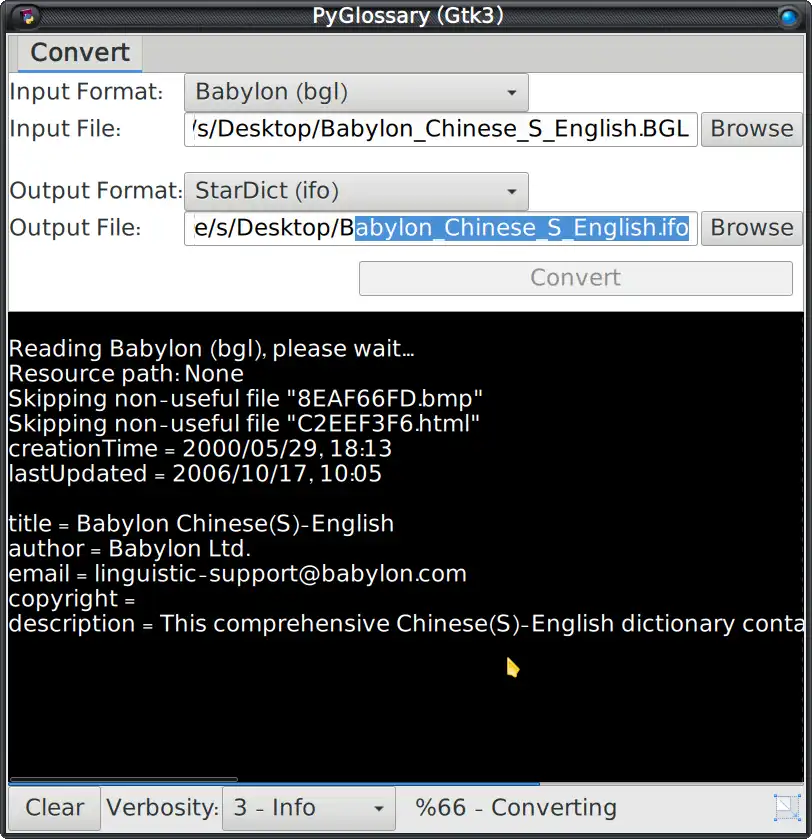 Download web tool or web app PyGlossary 