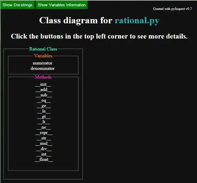 Download web tool or web app pyInspect