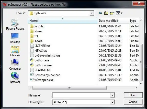 Download web tool or web app pyInspect