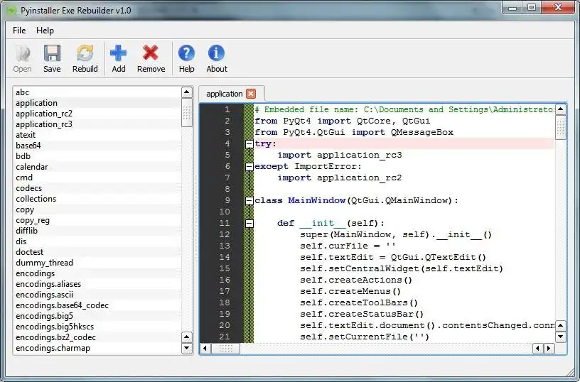 Download web tool or web app Pyinstaller Exe Rebuilder