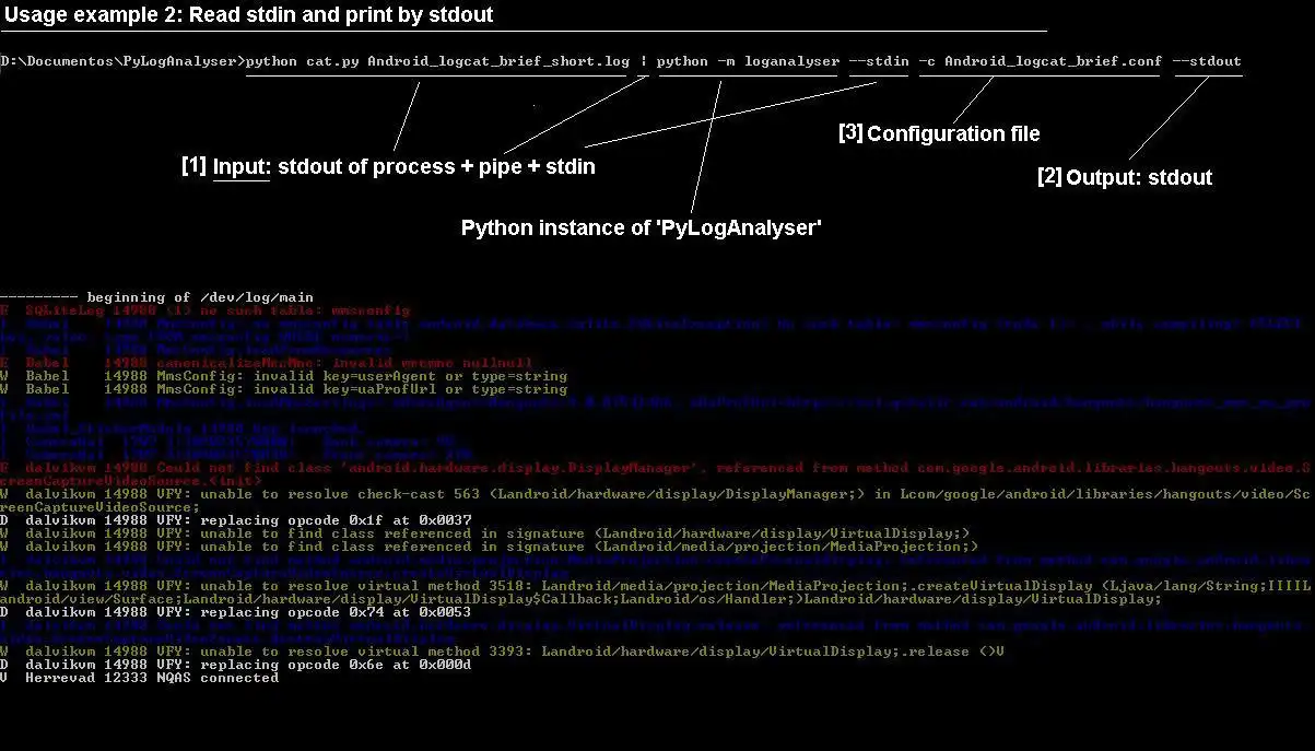 Download web tool or web app PyLogAnalyser to run in Windows online over Linux online