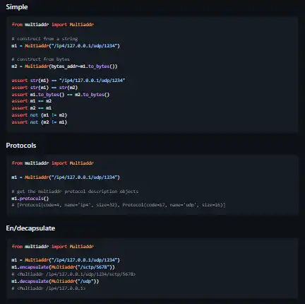 قم بتنزيل أداة الويب أو تطبيق الويب py-multiaddr