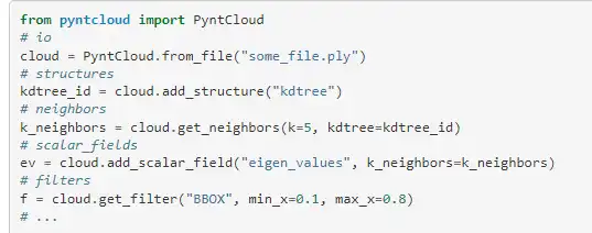 Web aracını veya web uygulaması pyntcloud'u indirin