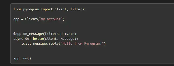 Download web tool or web app Pyrogram