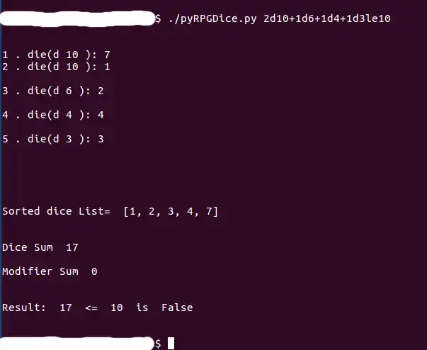 ดาวน์โหลดเครื่องมือเว็บหรือเว็บแอป pyRPGDice เพื่อทำงานใน Linux ออนไลน์