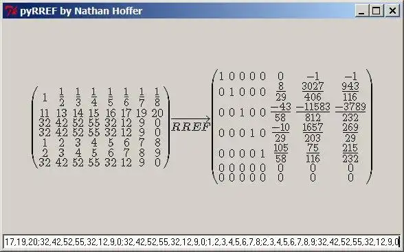 Download web tool or web app pyRREF