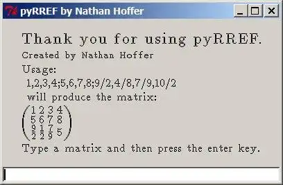 Download web tool or web app pyRREF