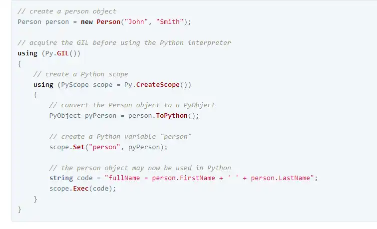 Baixe a ferramenta web ou aplicativo web Python.NET
