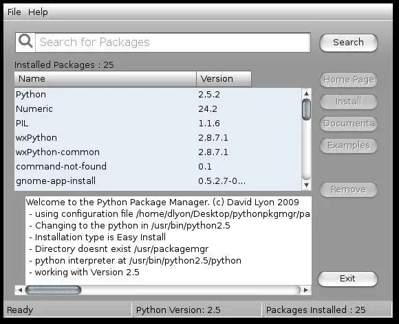 Download web tool or web app Python Package Manager