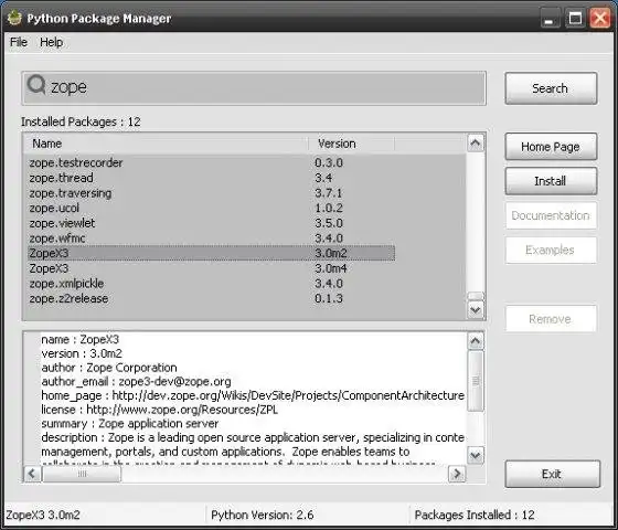 قم بتنزيل أداة الويب أو تطبيق الويب Python Package Manager