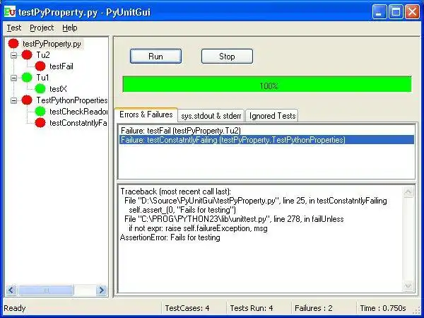 ابزار وب یا برنامه وب PyUnitGui را دانلود کنید