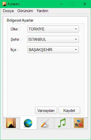 Download web tool or web app PyVakitci