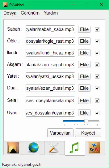 Download web tool or web app PyVakitci