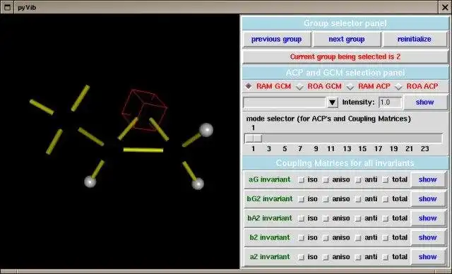 Unduh alat web atau aplikasi web pyVib Molecular Graphics Program