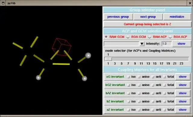 Download web tool or web app pyVib Molecular Graphics Program