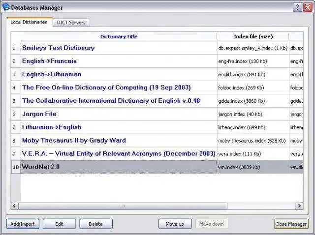 Download web tool or web app QDICT dictionary