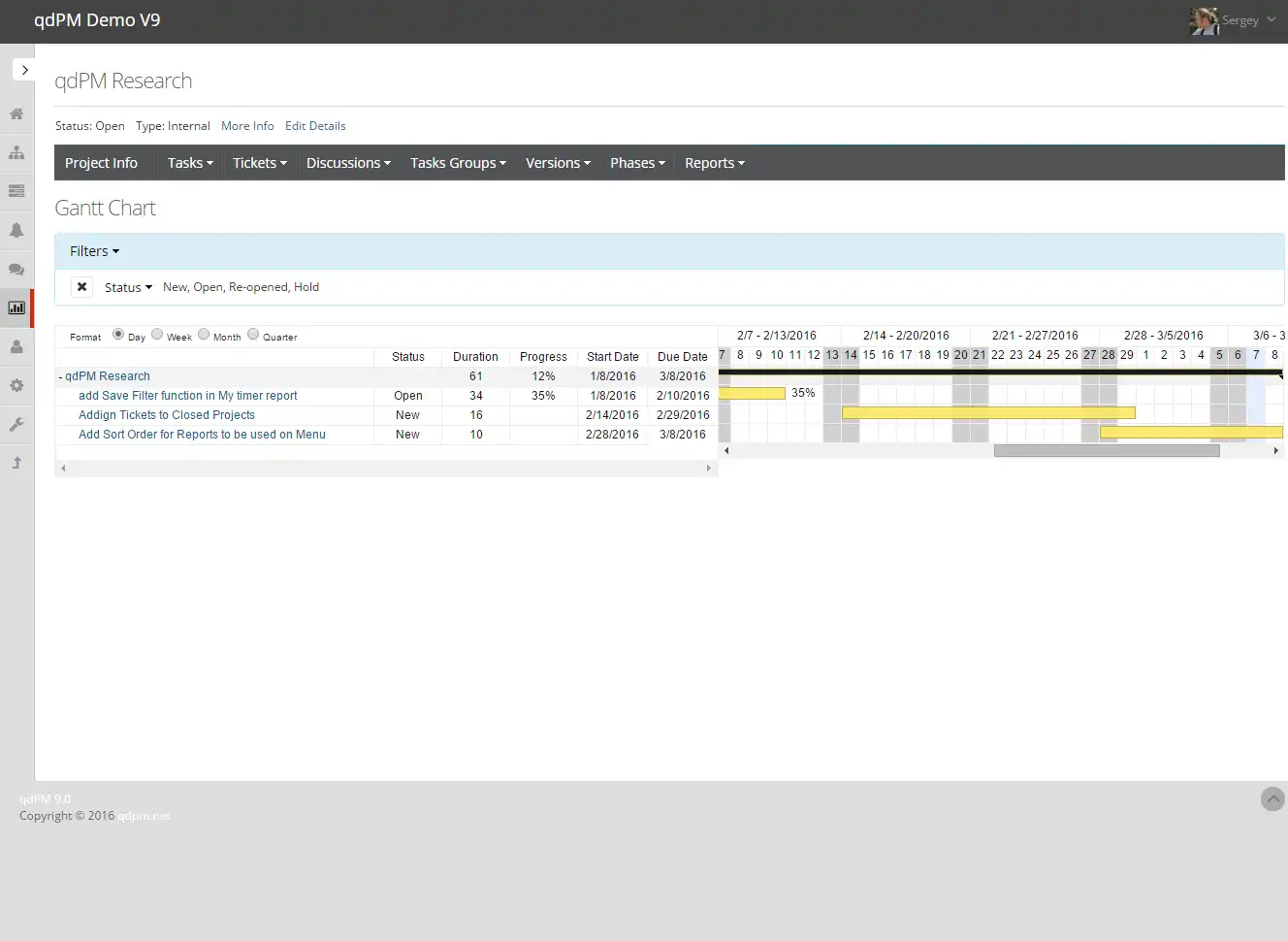 Download web tool or web app qdPM - Web-Based Project Management Tool