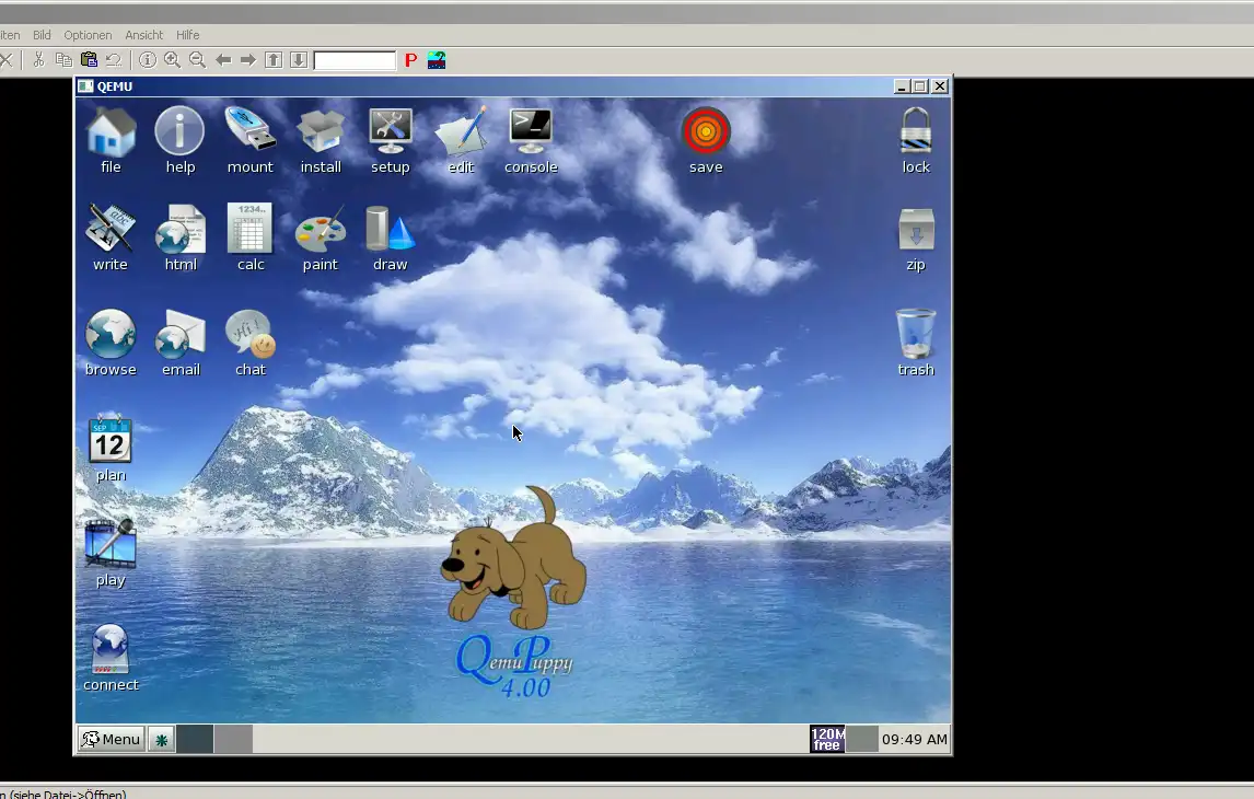 הורד כלי אינטרנט או אפליקציית אינטרנט Qemu Puppy Linux ב-Windows