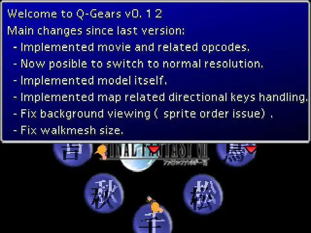 Download web tool or web app Q-Gears : A free Final Fantasy 7 engine. to run in Windows online over Linux online