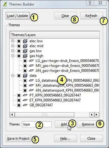 Mag-download ng web tool o web app na QGis Map Themes Builder Plugin para tumakbo sa Windows online sa Linux online