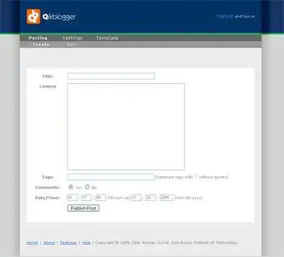 Download web tool or web app Qikblogger